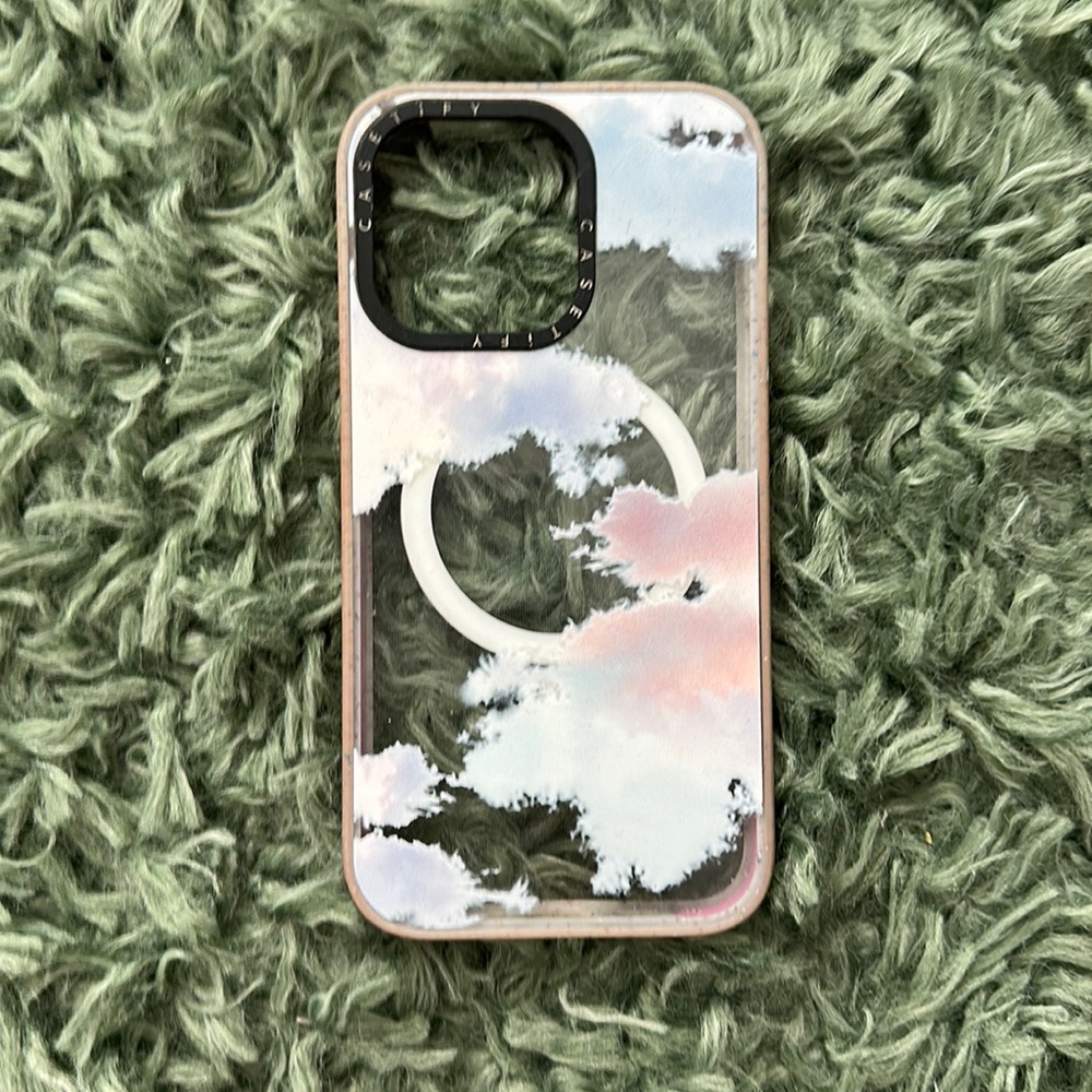Casetify pink, blue, and white clouds iPhone 13 Pro case!